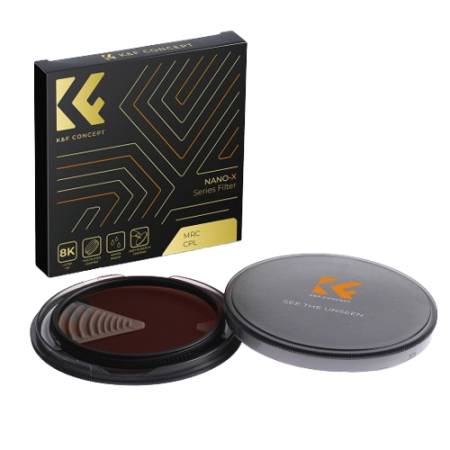 K&F Concept KF4314 Nano-X MRC - kołowy filtr polaryzacyjny, filtr CPL, 58mm - zawartość zestawu